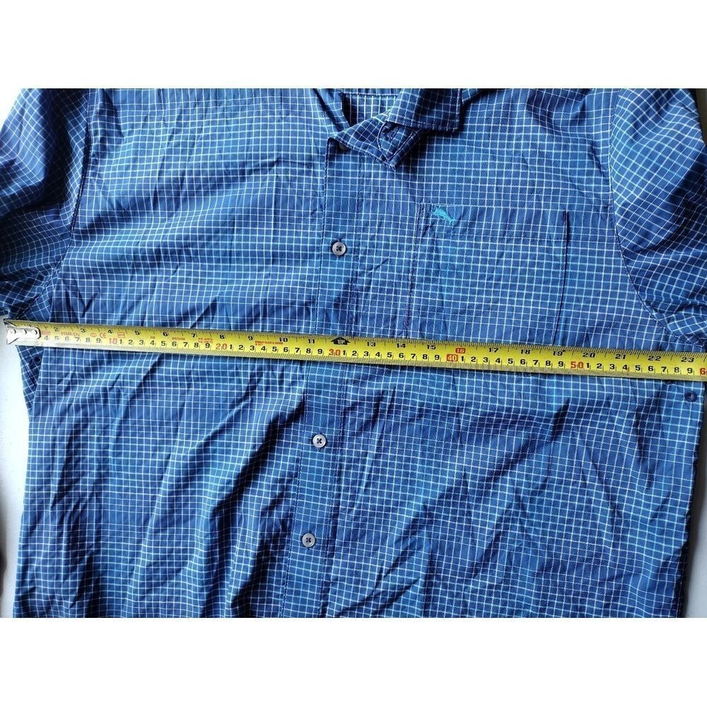 Tommy Bahama The Siesta Key Mens L/G Blue Plaid Long Sleeve Button‎ Down Shirt - Picture 10 of 10
